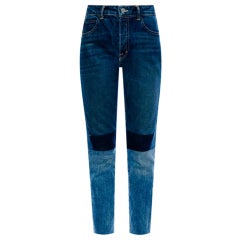 Helmut Lang - Jean en coton patchwork