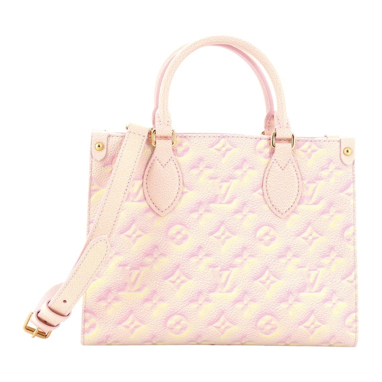 OnTheGo MM Tote Bag - Luxury Monogram Empreinte Leather Pink