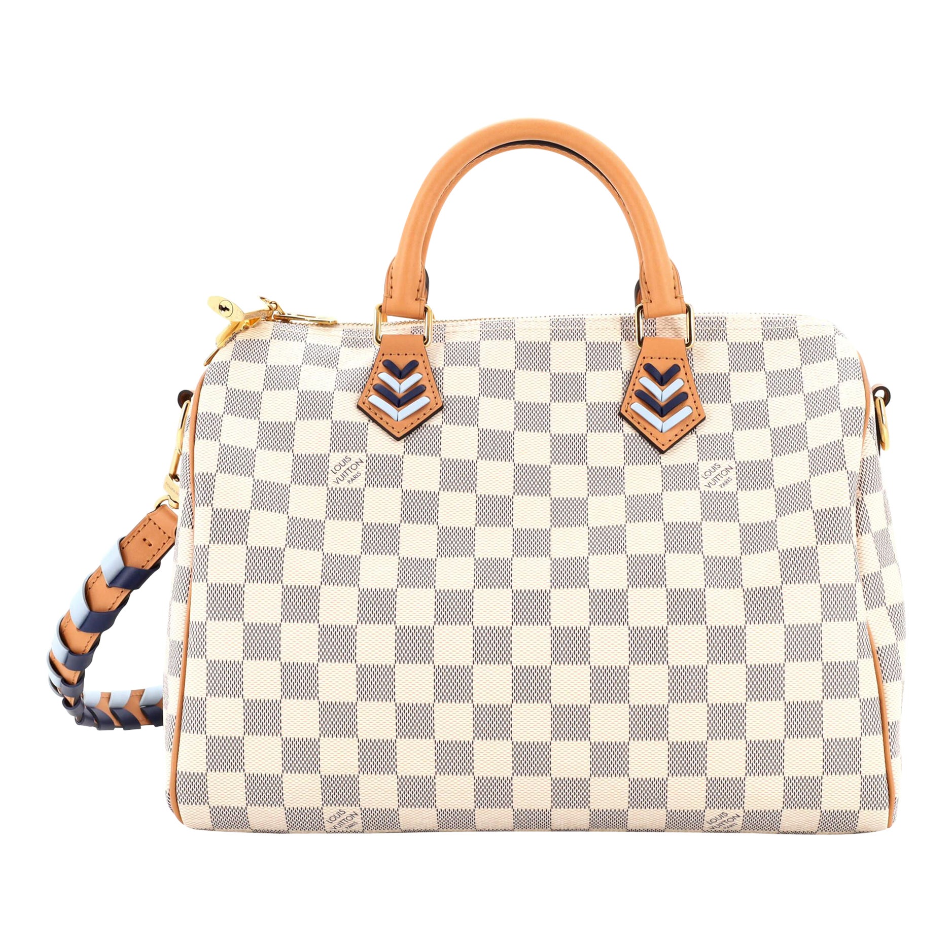 Louis Vuitton Brown Damier Ebene Speedy 35 Bandouliere Boston Bag For Sale  at 1stDibs