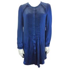 Isabel Marant Etoile Royal Blue Silk Two Piece Dress