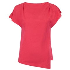 Pink Cap Sleeve Asymmetric Top Size S