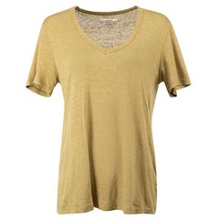 Isabel Marant Étoile Khaki V-Neck T-Shirt Size L