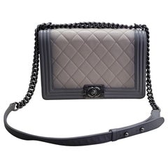CHANEL Ombre Boy Large Quilted Flap Bag 