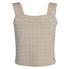 Chanel By Karl Lagerfeld Runway Padded Quilted Cotton Tank Top, SS2000