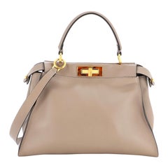 Borsa Fendi Peekaboo in pelle con dettaglio tartaruga Regular
