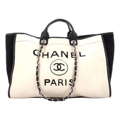 Chanel Deauville Tote Wool Felt Large
