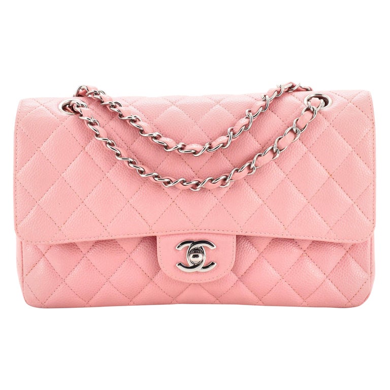 Chanel 2006 Vintage Pink Caviar Medium Classic Double Flap Bag SHW