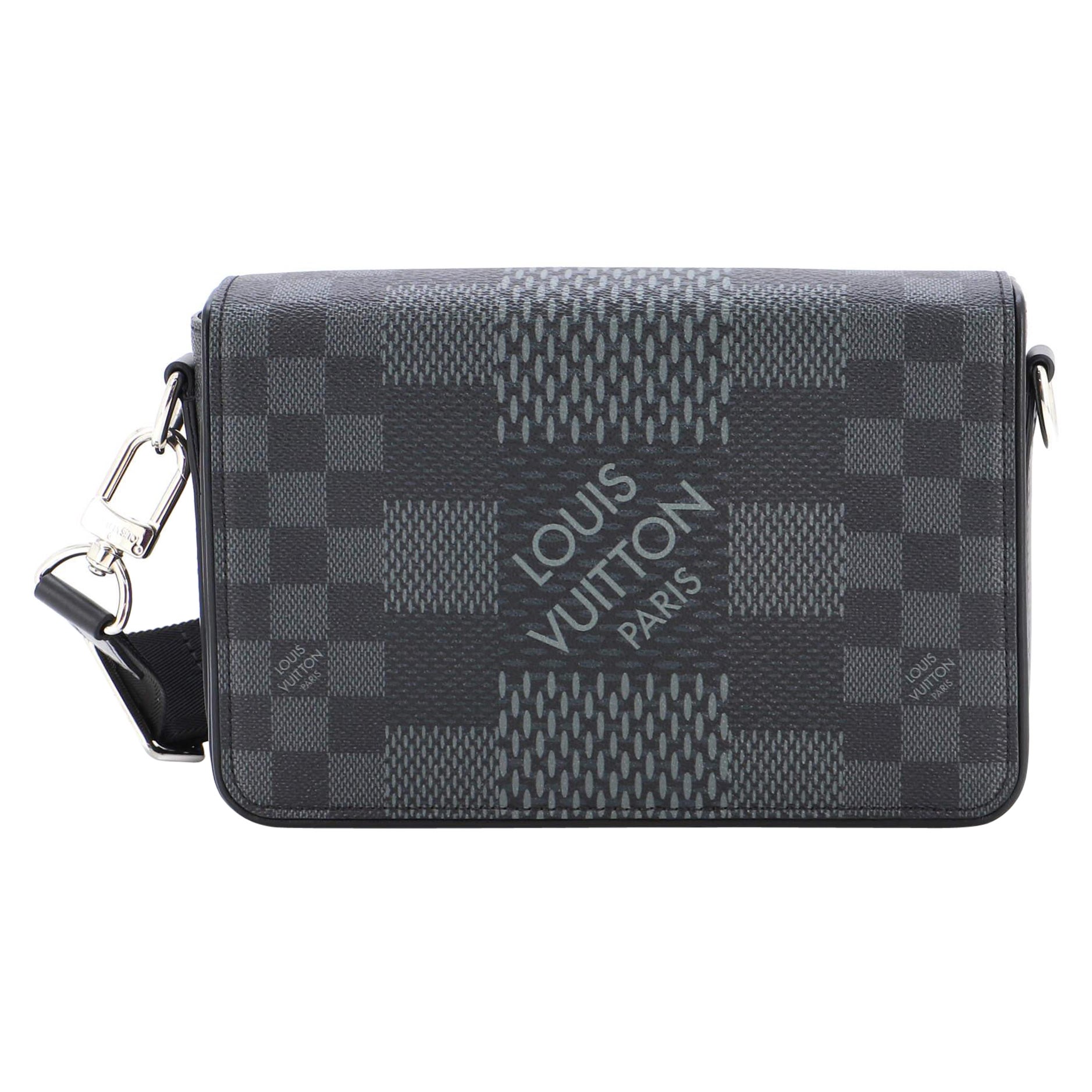 Louis Vuitton Studio Messenger Bag Limited Edition Damier Graphite 3D For Sale