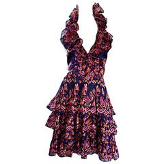 Christian Dior by John Galliano Runway Spring 2009 Ruffle Size 10 Halter Dress 11