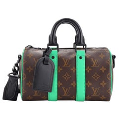 Louis Vuitton Keepall Bandouliere Bag Macassar Monogram Canvas 25