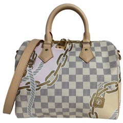 Louis Vuitton Limited Edition Nautical Damier Azur Speedy Bandouliere 25 Bag