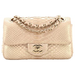 Chanel Classic Single Flap Bag Iridescent Python Mini