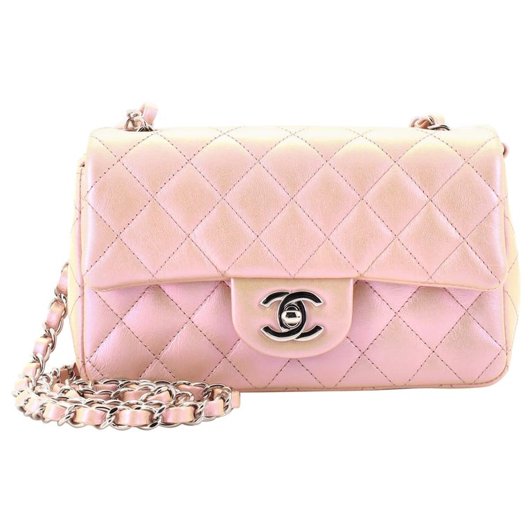 Chanel Classic Single Flap Bag Quilted Iridescent Lambskin Mini For Sale at  1stDibs
