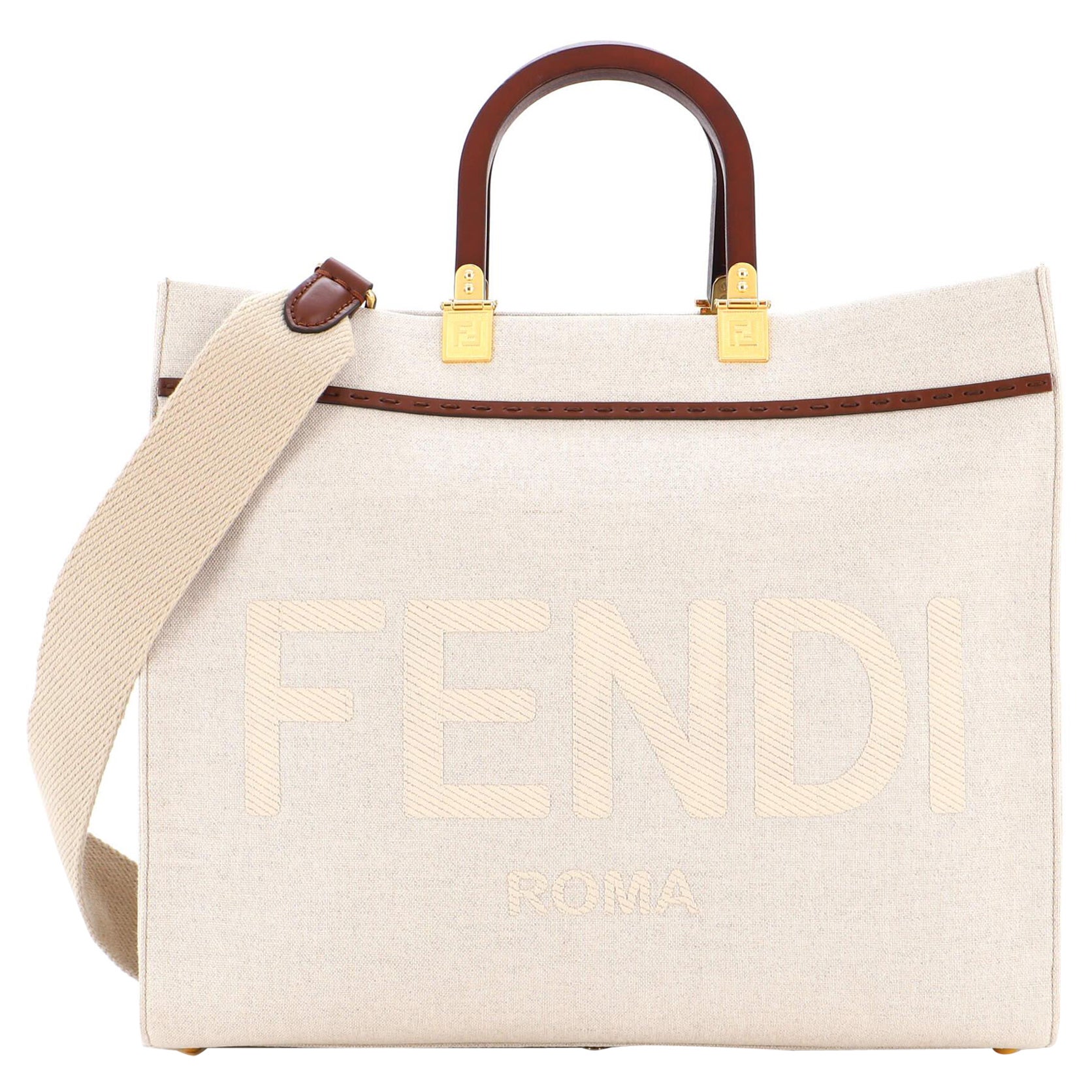 Fendi x Versace Fendace Convertible Sunshine Shopper Tote