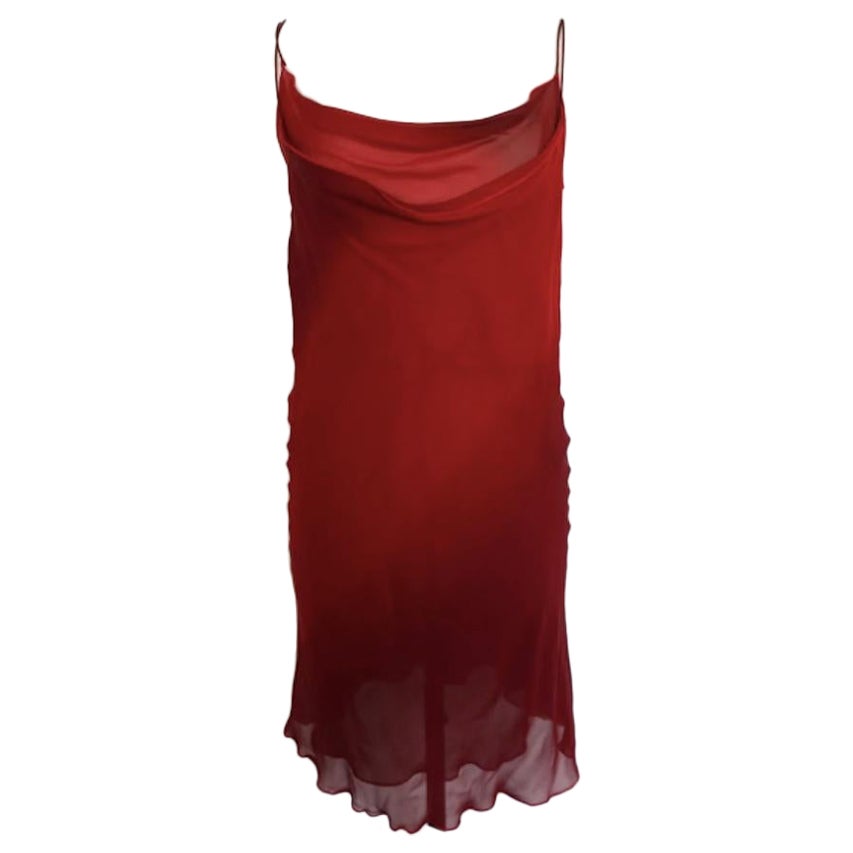 Gucci by Tom Ford S/S 1997 Red Sheer Slip Dress (Runway)