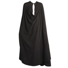 Madame Gres Haute Couture Draped Black Jersey Cape