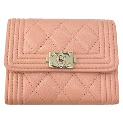 Chanel Boy Trifold Flap Compact Wallet