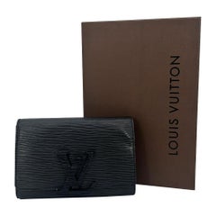 Louis Vuitton Black Epi Louise Strap PM Bag 