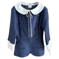 Chanel Contrast Collar Tweed Jacket