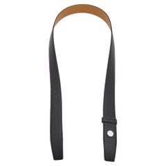 Hermes Black Leather Portland Belt Strap 85cm