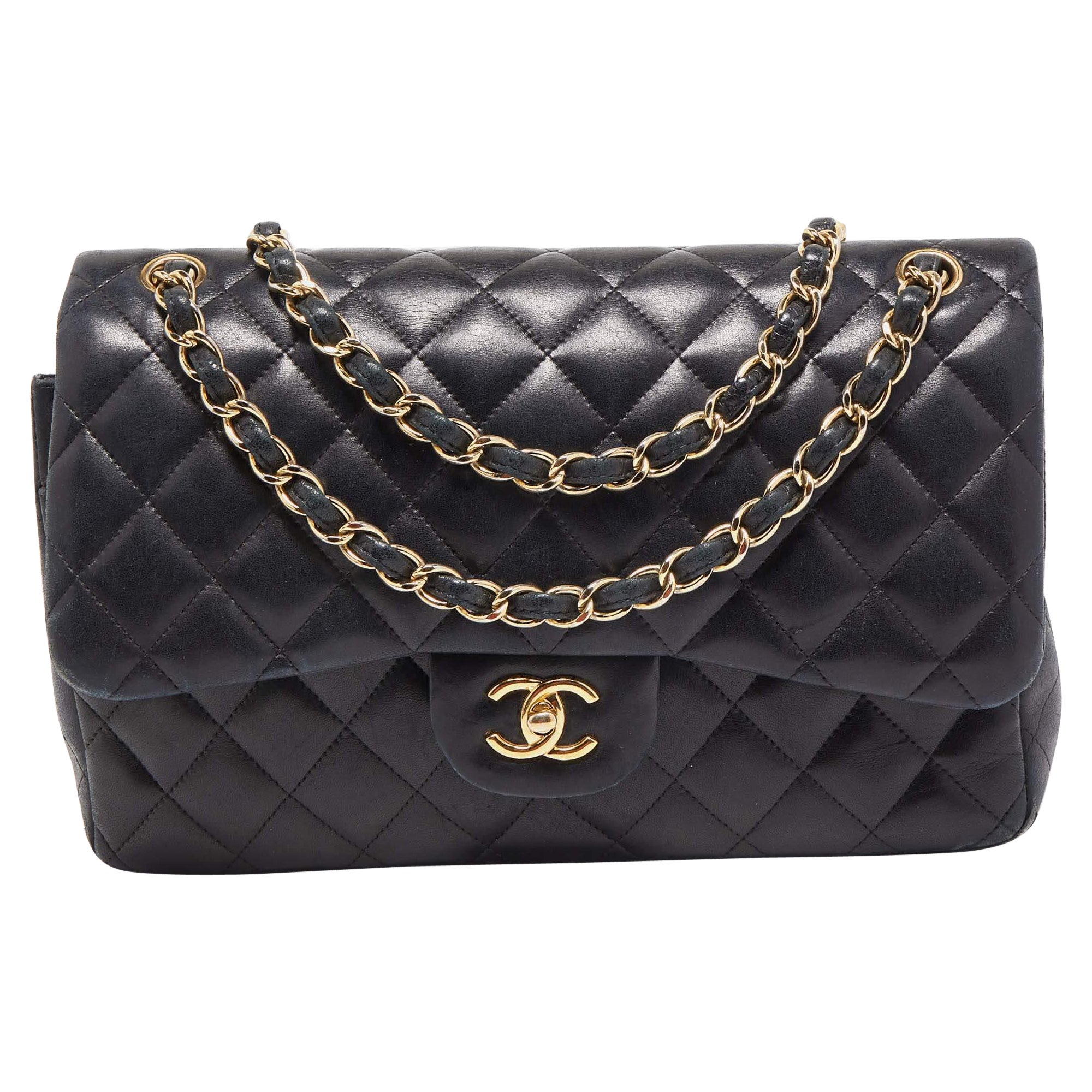 Chanel Dark Blue Quilted Patent Leather Jumbo Classic Double Flap Bag  Chanel | The Luxury Closet