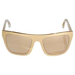 2012 SS Dolce & Gabbana 18ct Plated Gold Mirror Framed Sunglasses