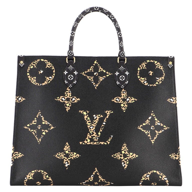 Louis Vuitton Rare Palm Springs Jungle Dots Neverfull MM Tote with Pouch  42lk31s