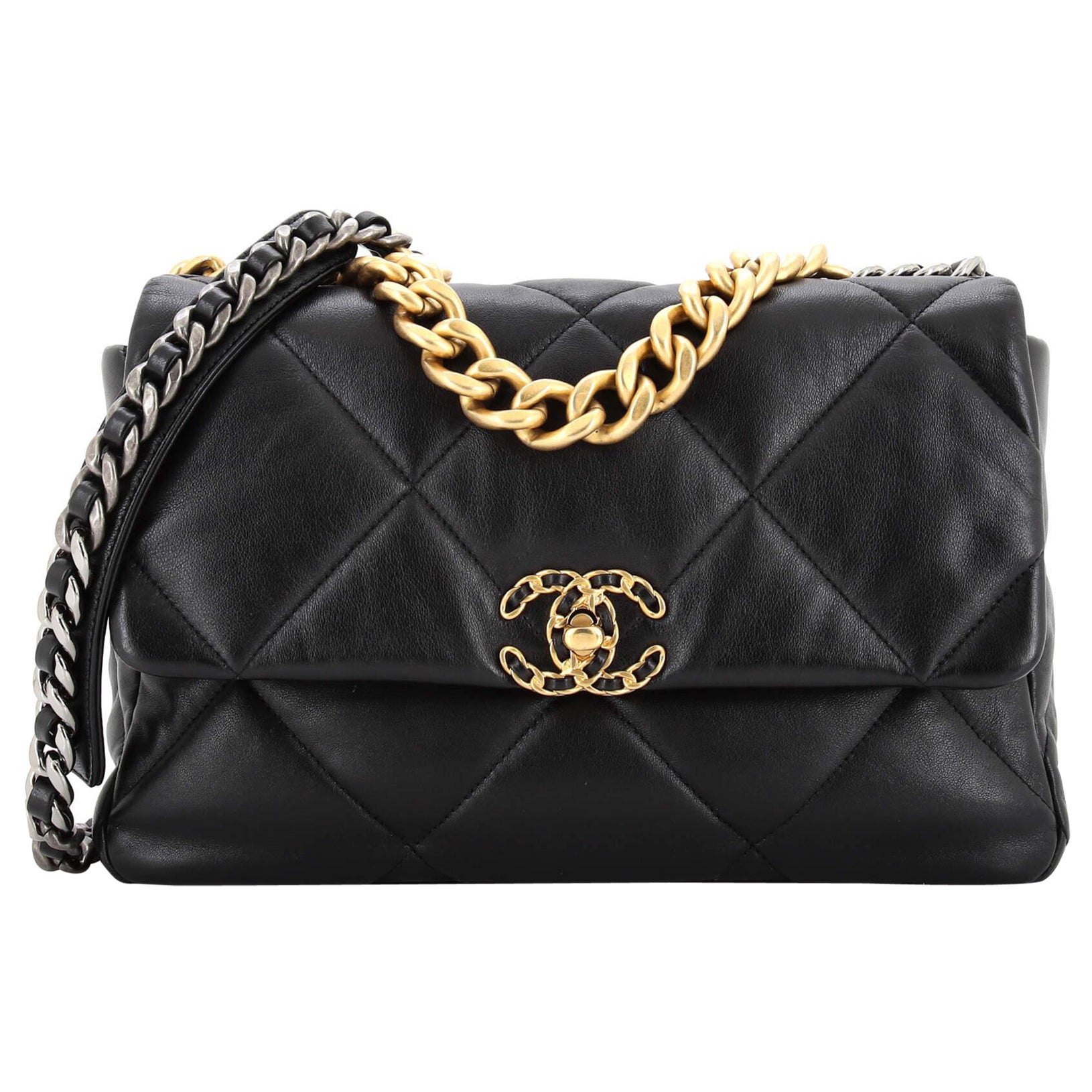 Chanel 19 Flap Bag Quilted Leather Large at 1stDibs