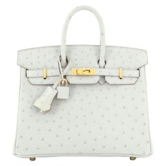Hermès - Authenticated Birkin 25 Handbag - Ostrich Black for Women, Never Worn