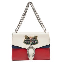 Gucci Tricolor Leather Medium Limited Edition Dionysus Crystals Shoulder Bag