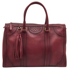 Gucci Borsone in pelle Chablis bordeaux Duilio Brogue