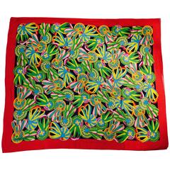 Hermes Cotton Giant Scarf Featuring Decorative Equestrian Show Ribbons 4