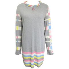 Chanel Colour Blocked Grey Dress 12