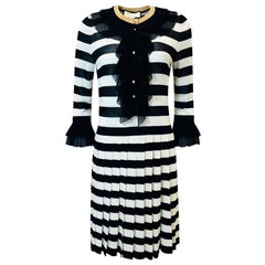 Gucci Striped Dress with 'GG' Pearl Buttons