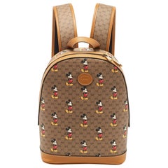 Gucci x Disney Tan/Beige Micro GG Supreme Canvas Small Mickey Backpack