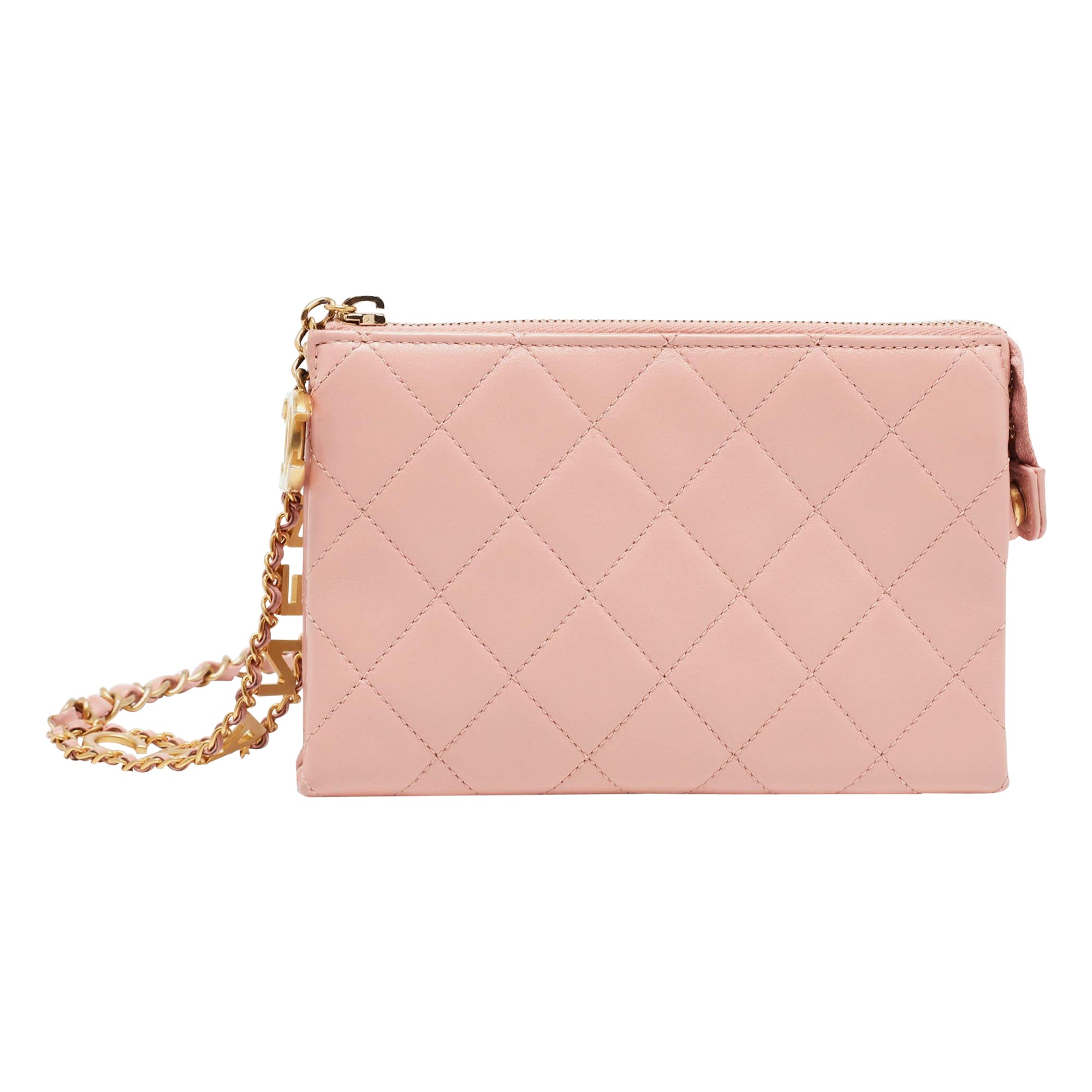 Chanel Pink Quilted Leather Waist Bag at 1stDibs
