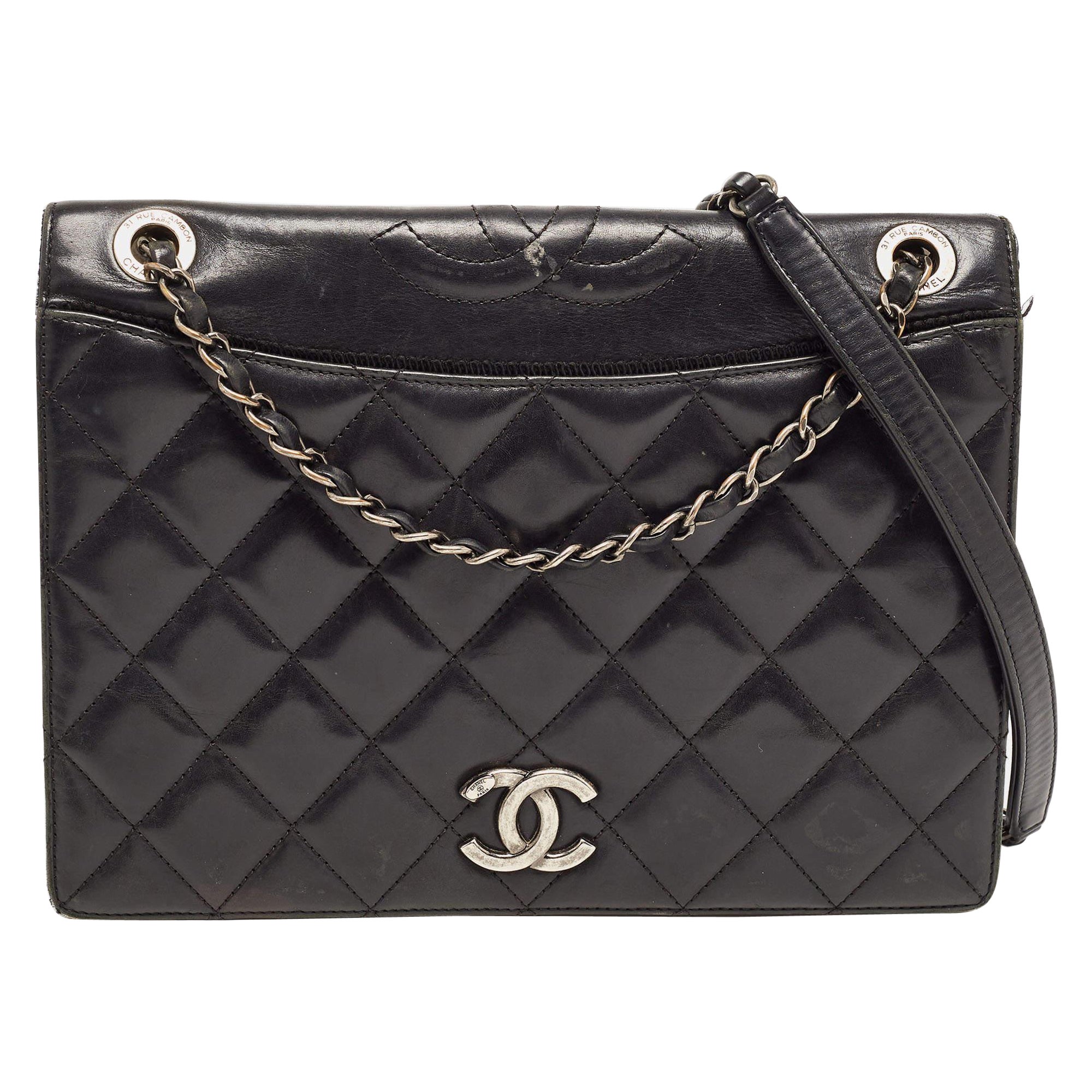 Chanel Black Leather Medium Ballerine Flap Bag