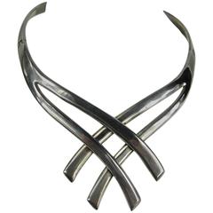 Heavy Modernist Sterling Silver Miguel Pineda Necklace 4