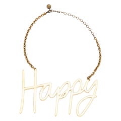 Lanvin - Collana con ciondolo Happy in tonalità oro