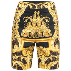 Fendi x Versace Multicolor Printed Cotton Bermuda Shorts L