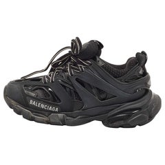Balenciaga Black Rubber and Mesh Track 2 Low Top Sneakers Size 35