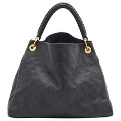 Louis Vuitton - Sac Artsy MM en cuir bleu infini avec monogramme Empreinte