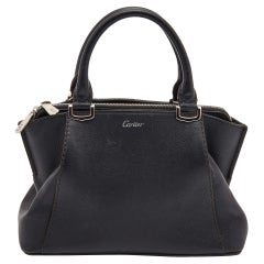 Cartier Black Leather Mini C de Cartier Satchel