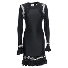 Burberry Black Jersey Chain Detailed Short Dress M