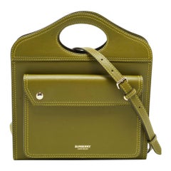 Burberry Junifer Green Leather Mini Pocket Bag