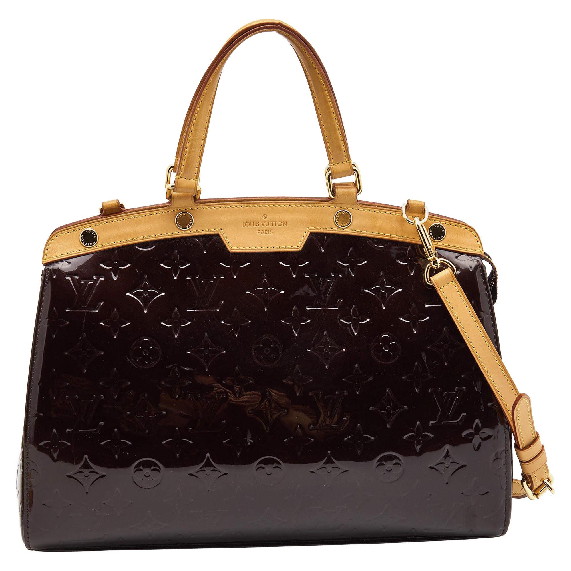 Louis Vuitton Amarante Monogram Vernis Brea MM Bag For Sale