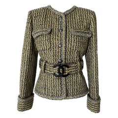 Chanel New CC Belted Lesage Tweed Jacket