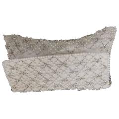 Vintage 1980s White Beads Clutch