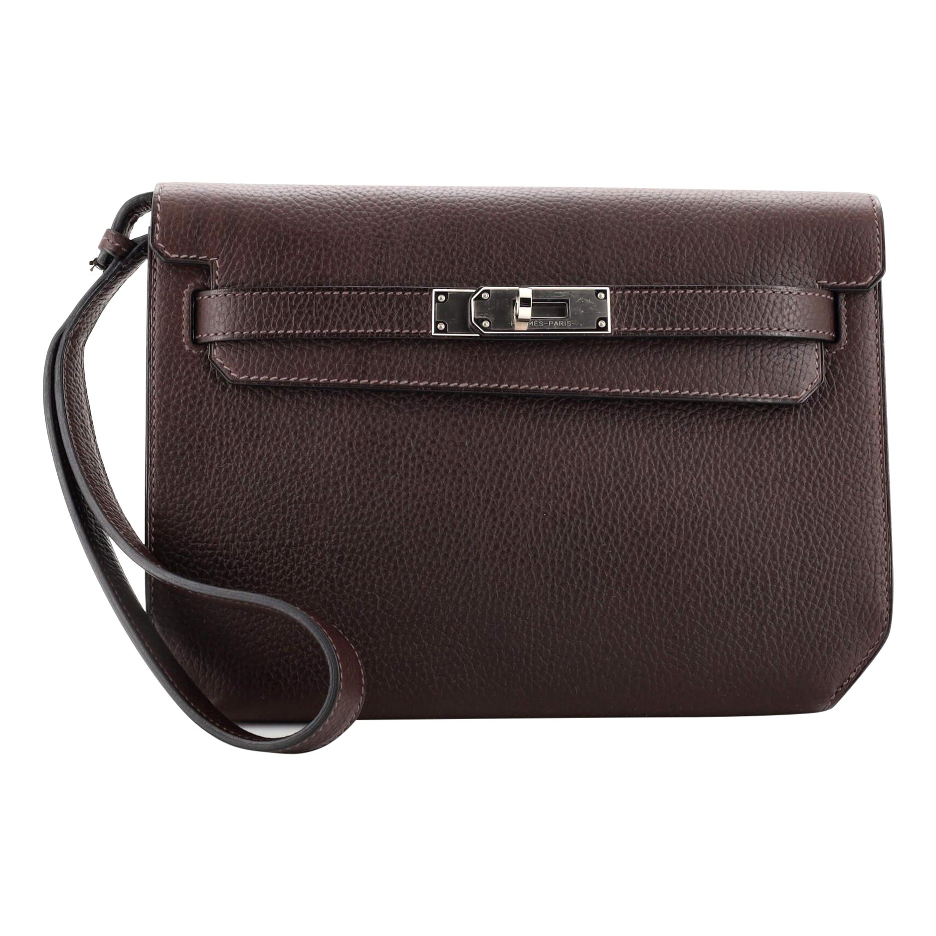Kelly Depeches Leather Inspired Pouch Bag