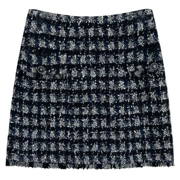 Chanel Cashmere, Wool and Silk Tweed Skirt For Sale at 1stDibs